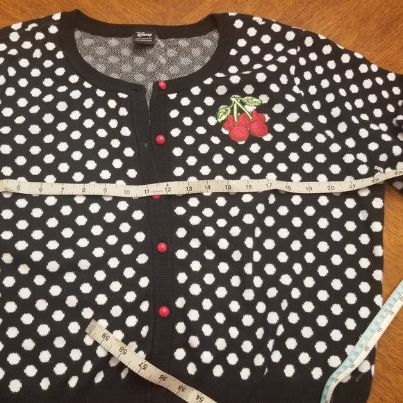 EUC Minnie Mouse Cherry Polka Cardigan - Picture 4 of 7